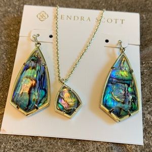 Kendra Scott Abalone Shell Jewelry Set Carla EUC